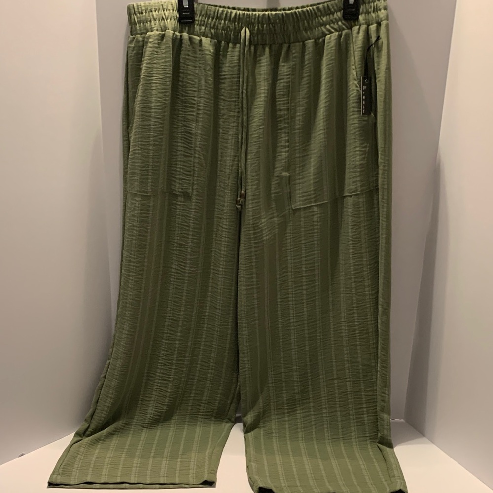 Women's Olive Wide Leg Pants